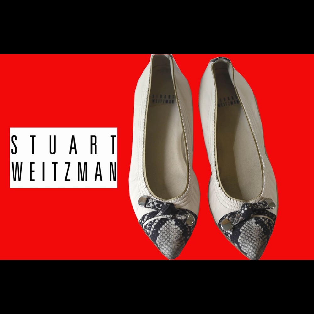 Stuart WEITZMAN leather Python toe Flats -7.5